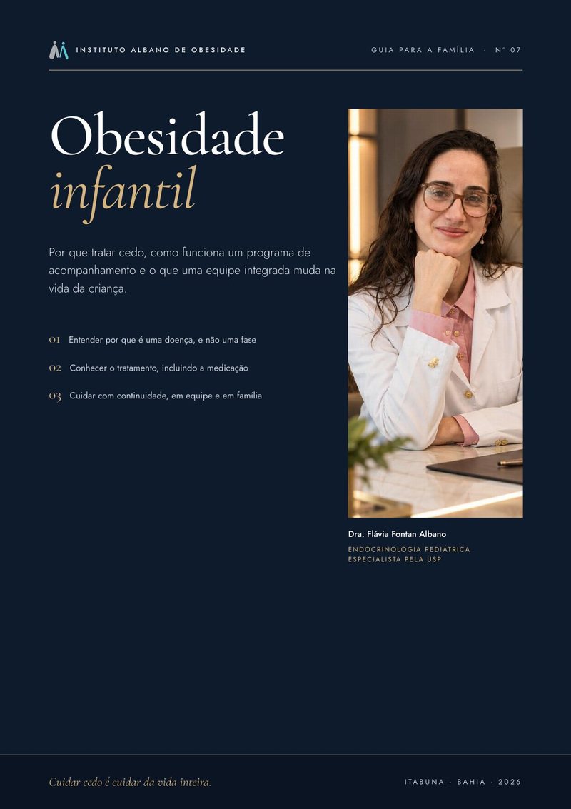Capa do guia Obesidade infantil