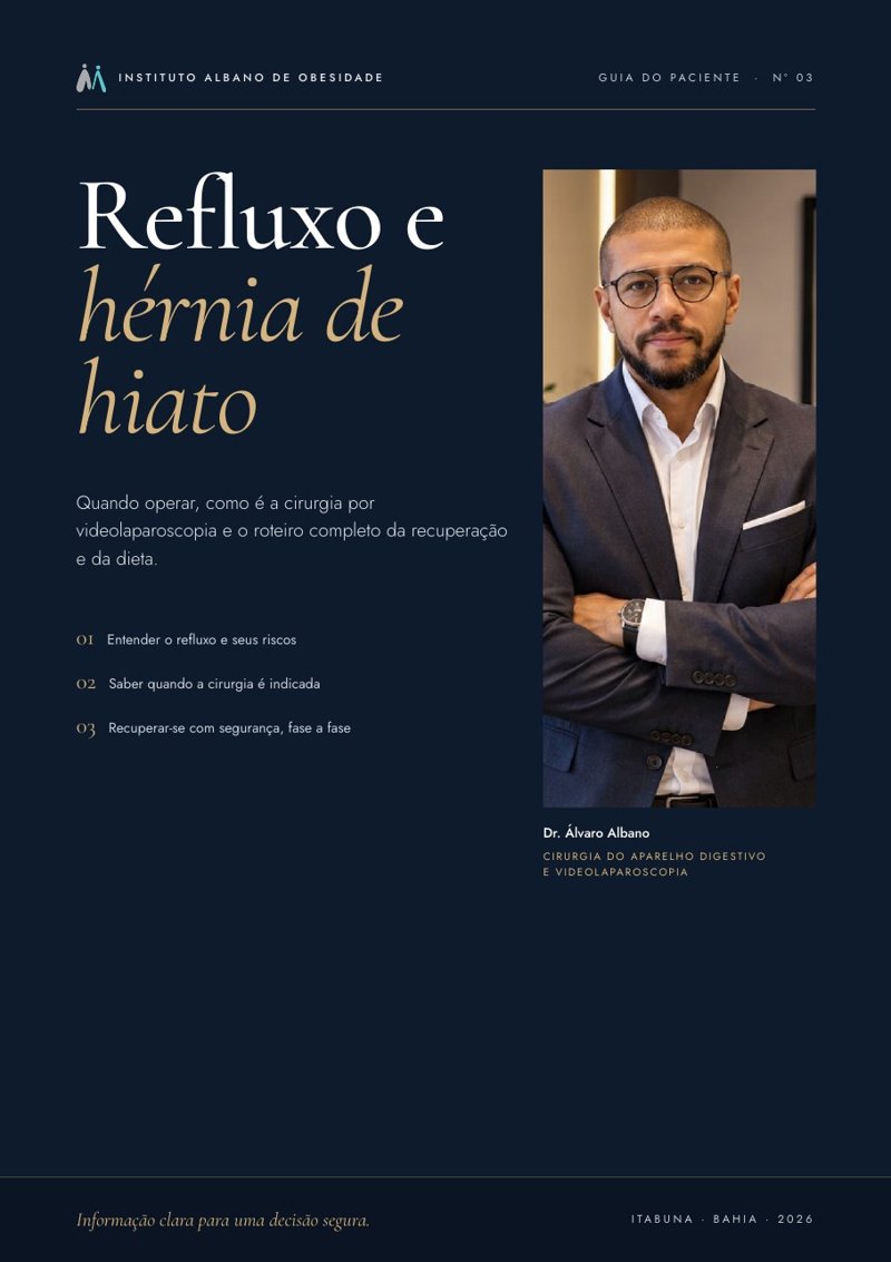 Capa do guia Refluxo e hérnia de hiato